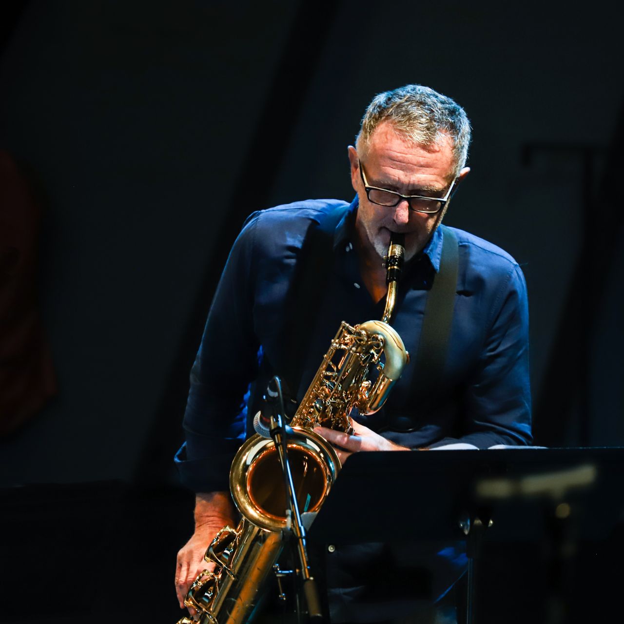 Gilles Ferré au saxophone baryton